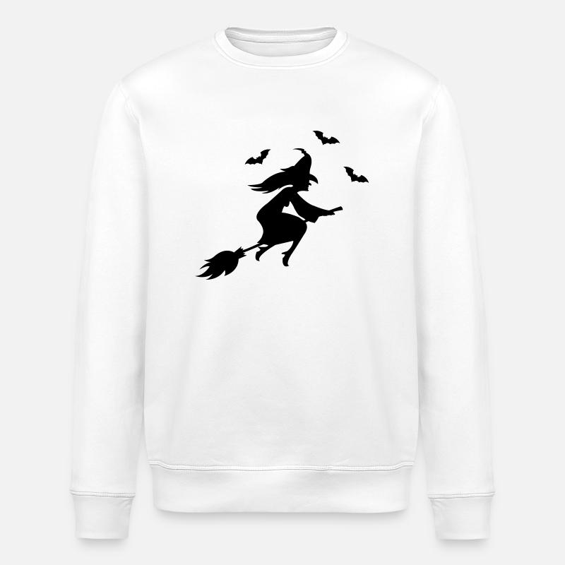 witch - Stanley/Stella ROLLER Unisex Organic Sweatshirt - white