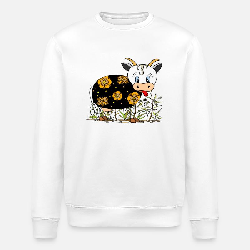 Cow - Stanley/Stella ROLLER Unisex Organic Sweatshirt - white