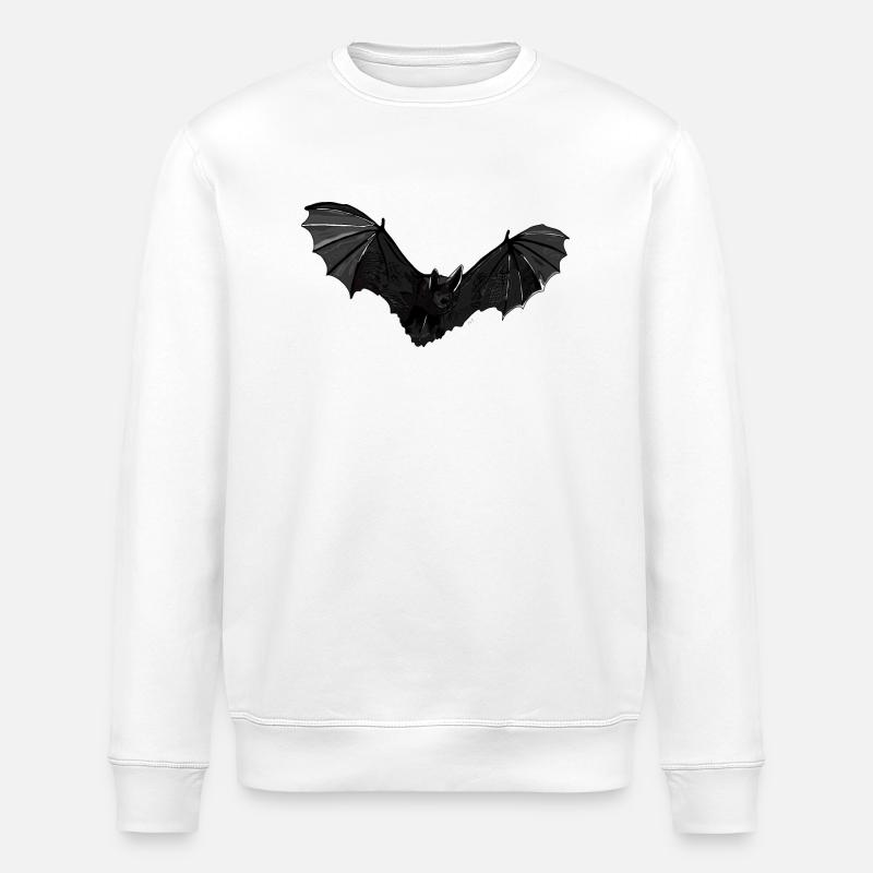 Bat - Stanley/Stella ROLLER Unisex Organic Sweatshirt - white