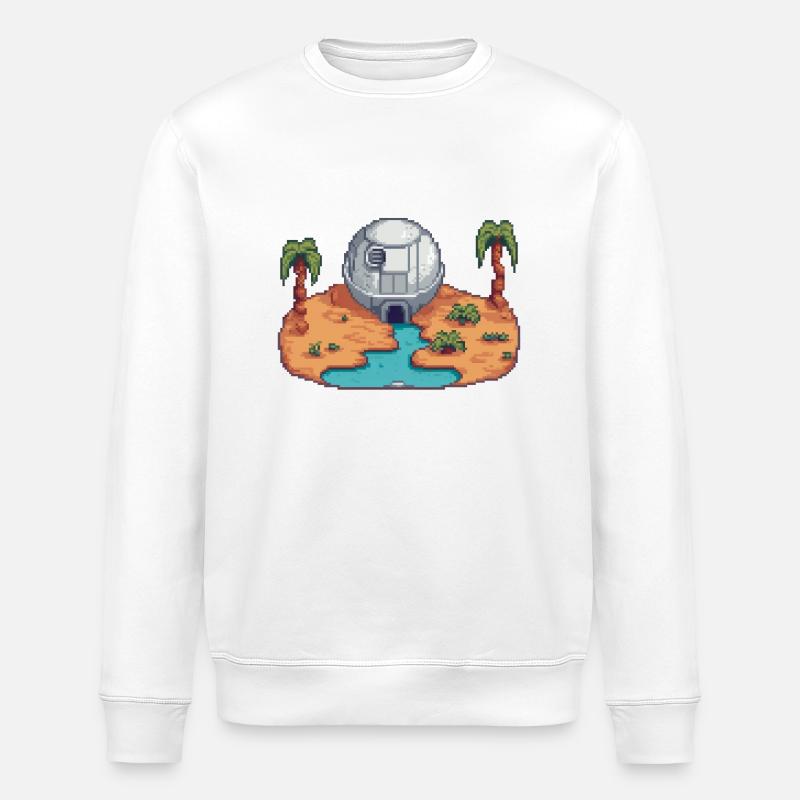 Galaktischer Kurzurlaub - Stanley/Stella Unisex Bio-Sweatshirt ROLLER - Weiß