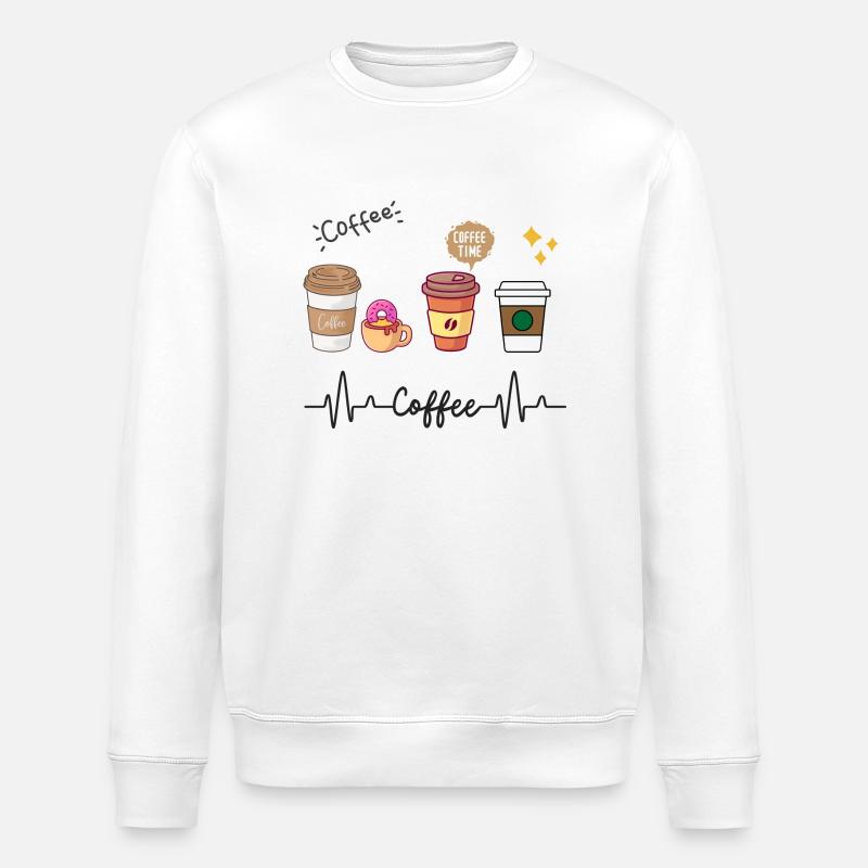I love coffee - Stanley/Stella ROLLER Unisex Organic Sweatshirt - white