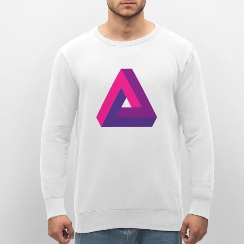 Mind-Bending Perspective: Impossible 3D Triangle Stanley/Stella ROLLER Unisex Organic Sweatshirt