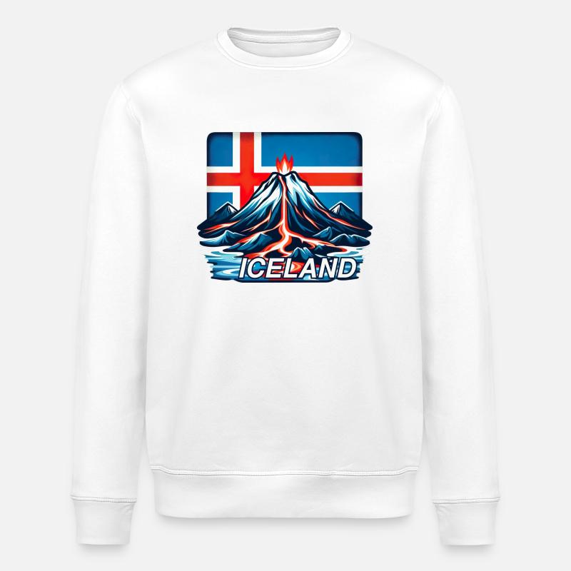 iceland Iceland 3 - Stanley/Stella ROLLER Unisex Organic Sweatshirt - white