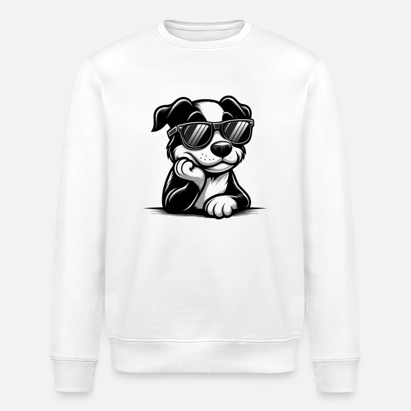Chien mignon - Sweat bio ROLLER Stanley/Stella Unisexe - blanc