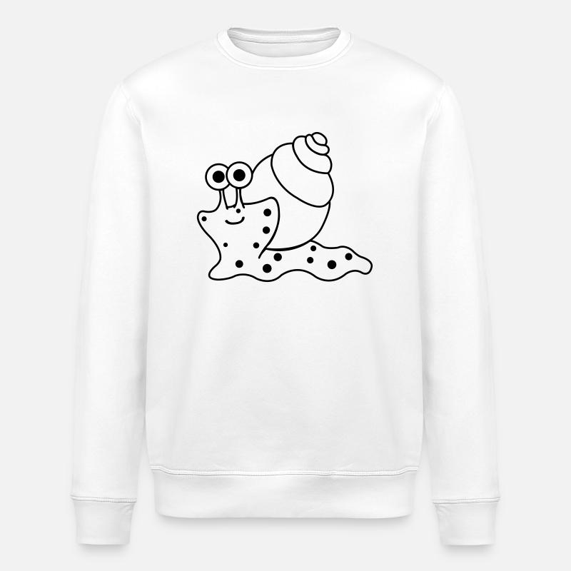 schnecke funny - Stanley/Stella Unisex Bio-Sweatshirt ROLLER - Weiß