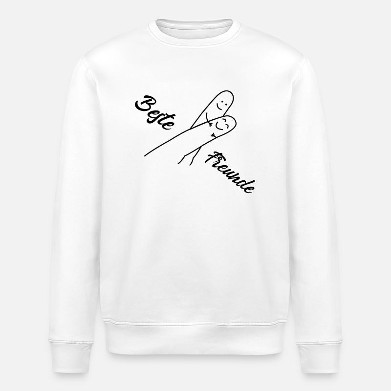 beste freunde - Stanley/Stella Unisex Bio-Sweatshirt ROLLER - Weiß