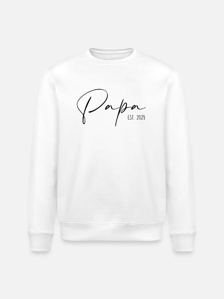 Papa Est 2025 - Stanley/Stella Unisex Bio-Sweatshirt ROLLER - Weiß