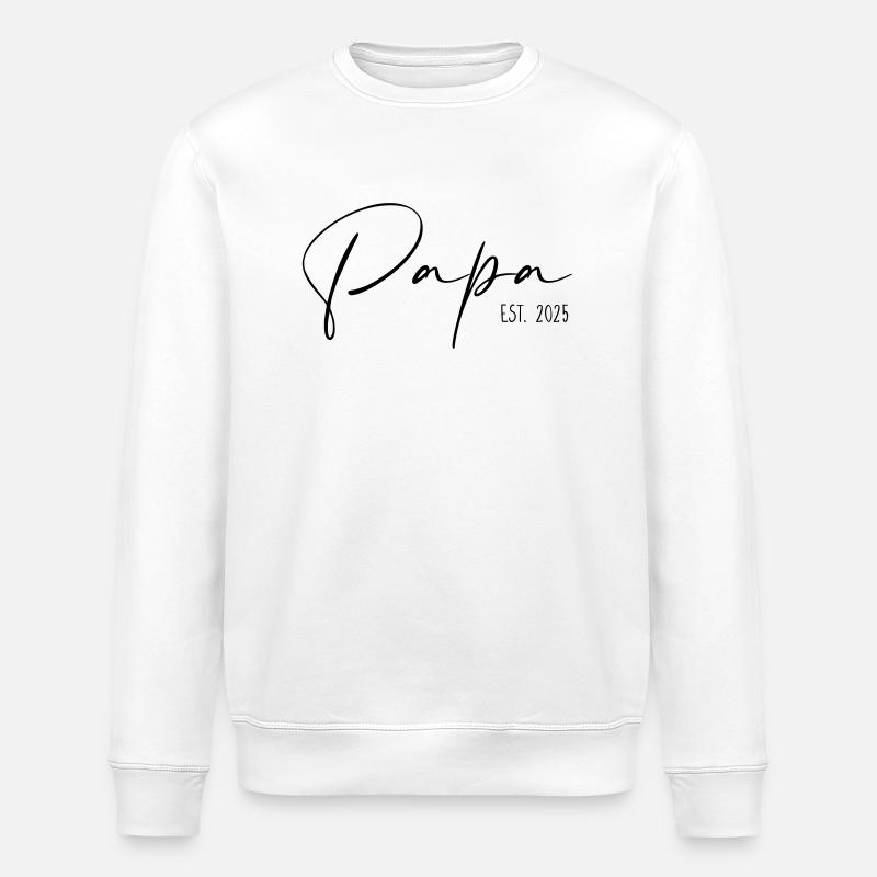 Papa Est 2025 - Stanley/Stella Unisex Bio-Sweatshirt ROLLER - Weiß