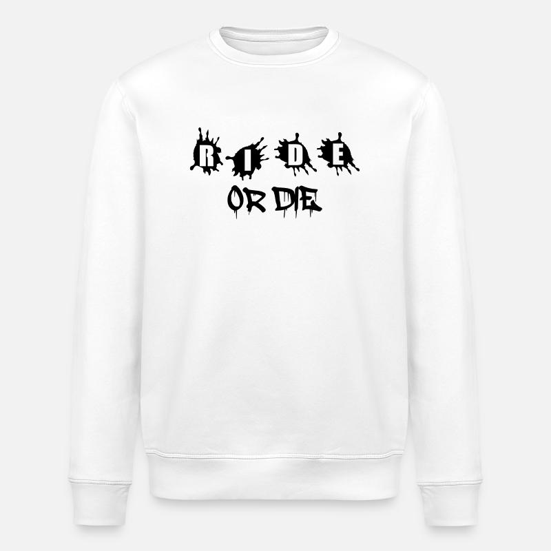 Rouler ou mourir - Sweat bio ROLLER Stanley/Stella Unisexe - blanc