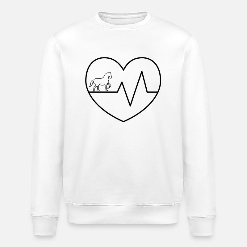 Pferdeliebe - Stanley/Stella Unisex Bio-Sweatshirt ROLLER - Weiß