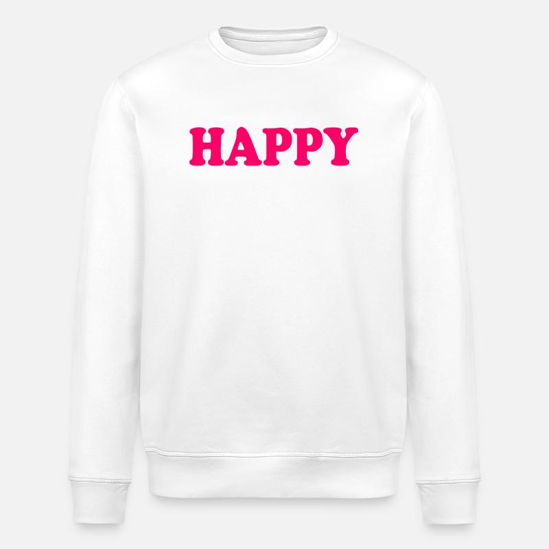 Happy - Stanley/Stella Unisex Bio-Sweatshirt ROLLER - Weiß