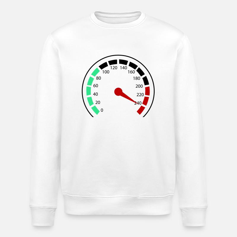 Speedometer - Stanley/Stella ROLLER Unisex Organic Sweatshirt - white