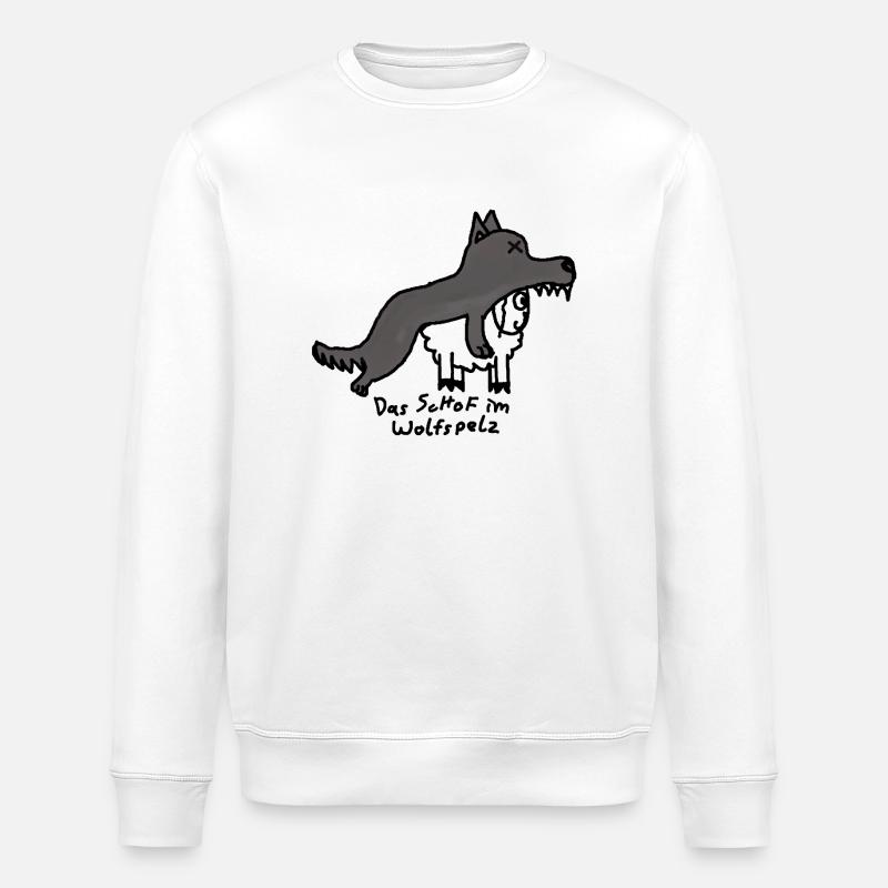 Schof im Wolfspelz - Stanley/Stella Unisex Bio-Sweatshirt ROLLER - Weiß