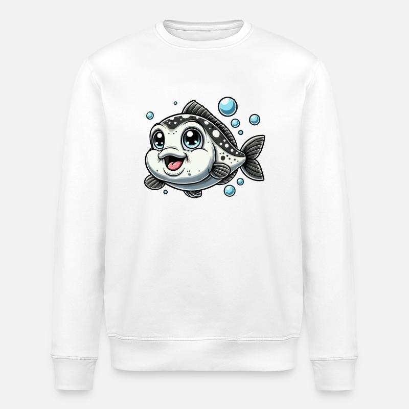 Kabeljau-Baby - Stanley/Stella Unisex Bio-Sweatshirt ROLLER - Weiß