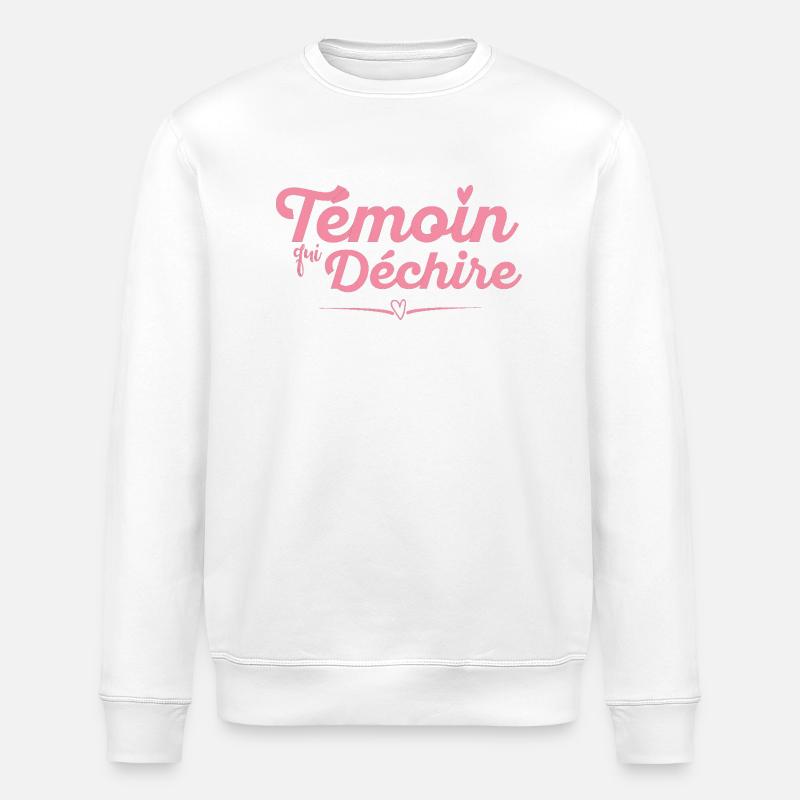 Témoin Qui Déchire - Sweat bio ROLLER Stanley/Stella Unisexe - blanc