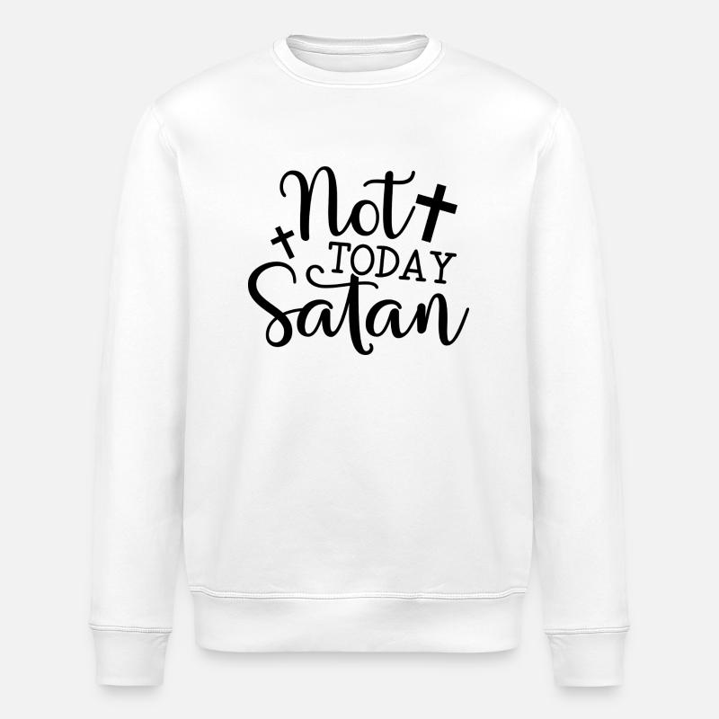 Pas aujourd’hui, Satan - Sweat bio ROLLER Stanley/Stella Unisexe - blanc