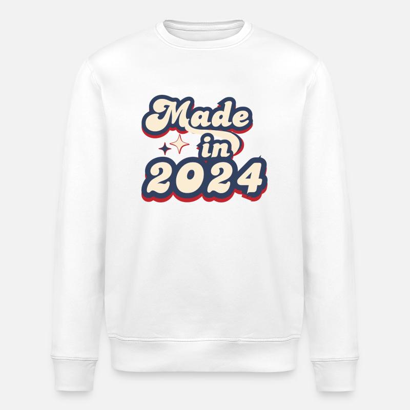 Made in 2024 retro - Stanley/Stella ROLLER Unisex Organic Sweatshirt - white
