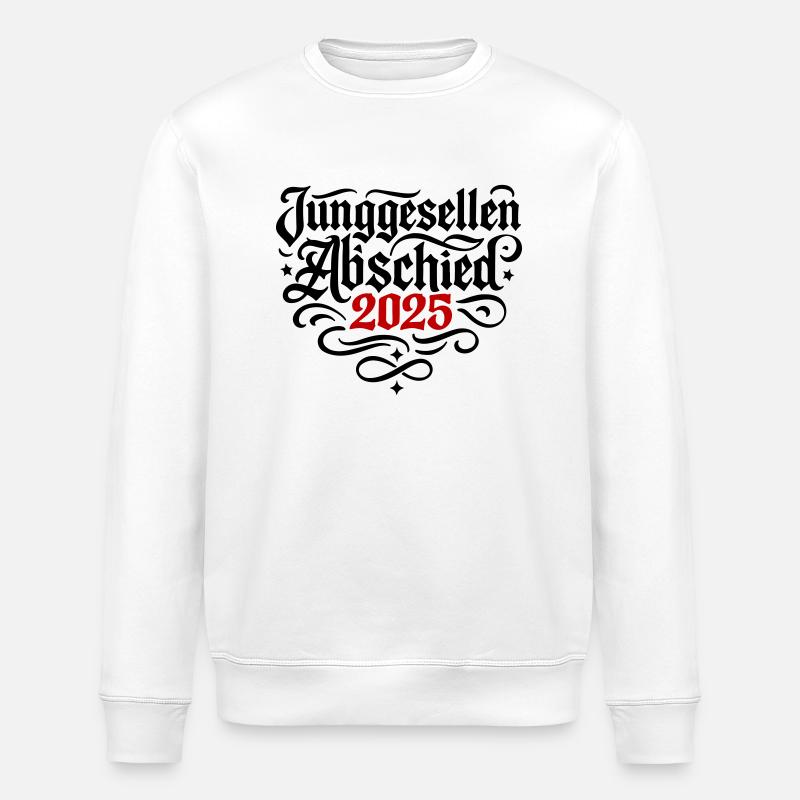 Junggesellenabschied 2025 - Stanley/Stella Unisex Bio-Sweatshirt ROLLER - Weiß