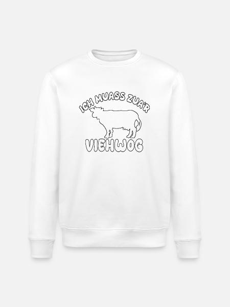I have to go to the animal scale - Stanley/Stella ROLLER Unisex Organic Sweatshirt - white