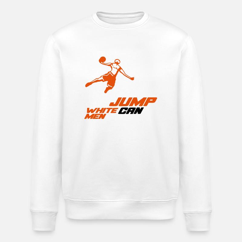 White Men Can Jump Dunk - Stanley/Stella Unisex Bio-Sweatshirt ROLLER - Weiß