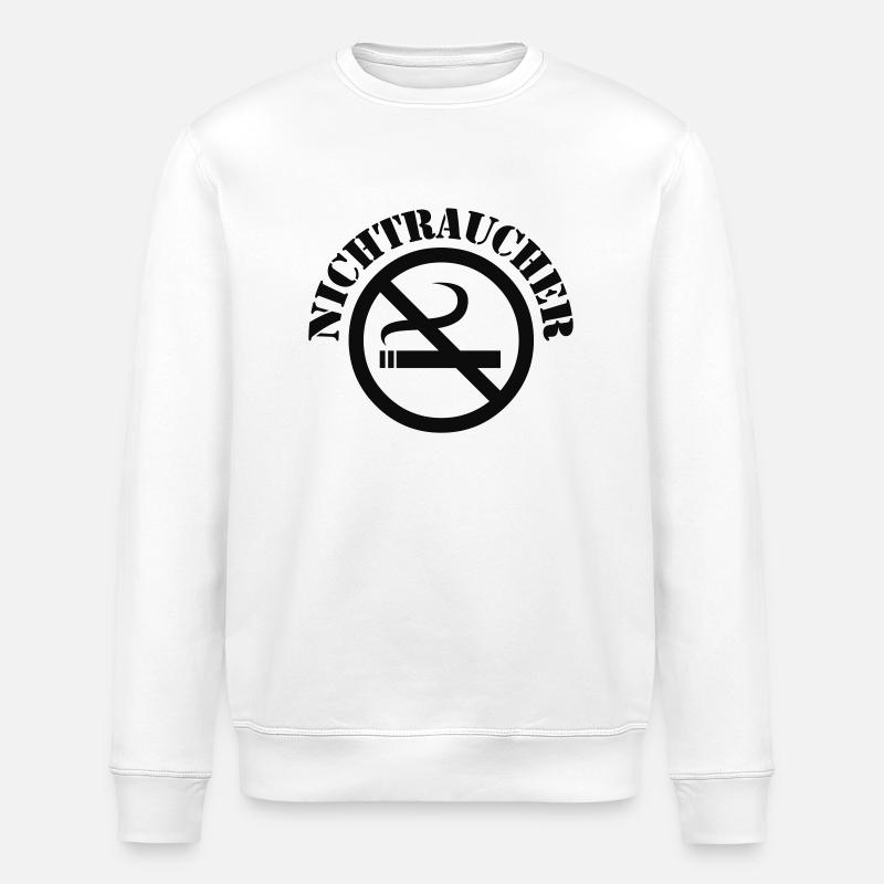 Non smoking - Stanley/Stella ROLLER Unisex Organic Sweatshirt - white