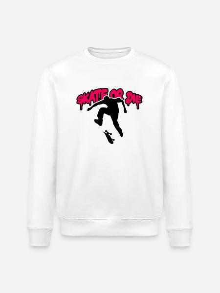 Skate Or Die - Stanley/Stella Unisex Bio-Sweatshirt ROLLER - Weiß