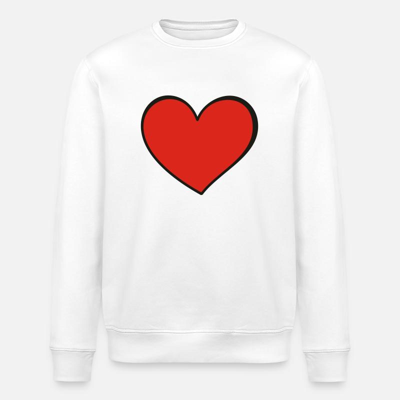 Heart Heart - Stanley/Stella ROLLER Unisex Organic Sweatshirt - white