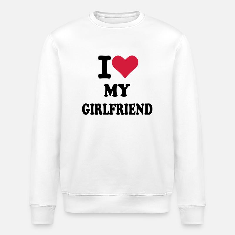 Girlfriend - Stanley/Stella ROLLER Unisex Organic Sweatshirt - white