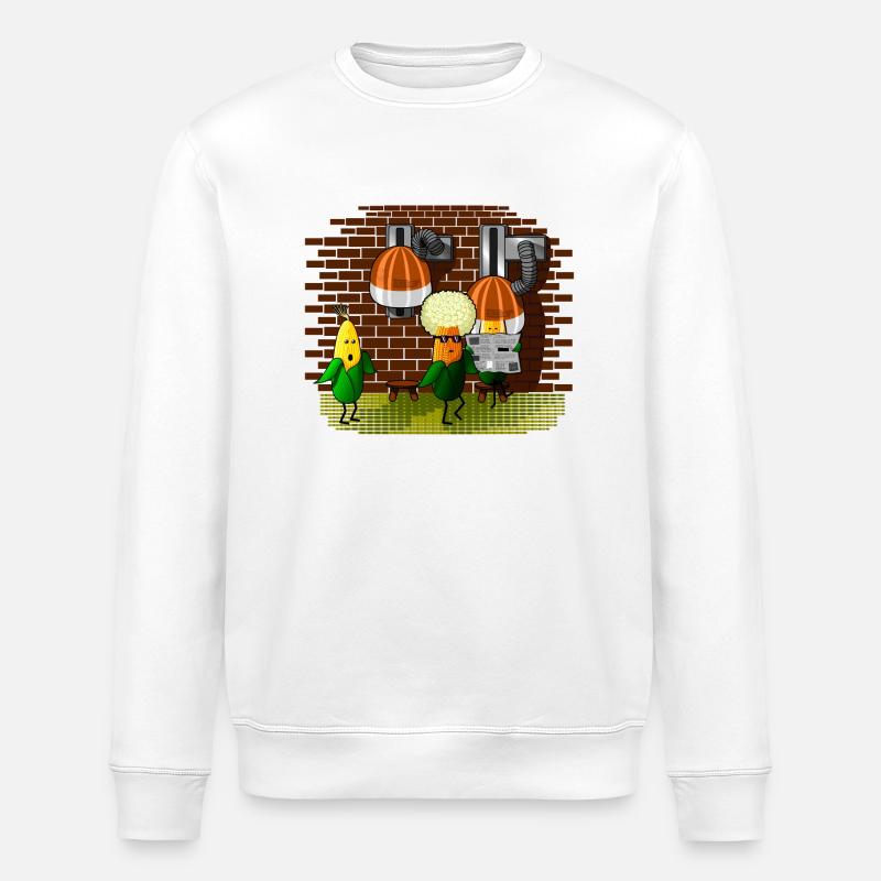 PopCorn-Barber - Stanley/Stella ROLLER Unisex Organic Sweatshirt - white