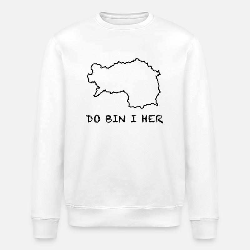 do bin i her - Steiermark - Stanley/Stella Unisex Bio-Sweatshirt ROLLER - Weiß