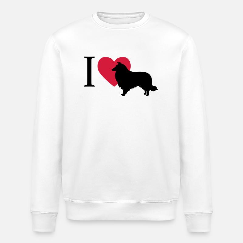 J'aime Collie - Sweat bio ROLLER Stanley/Stella Unisexe - blanc
