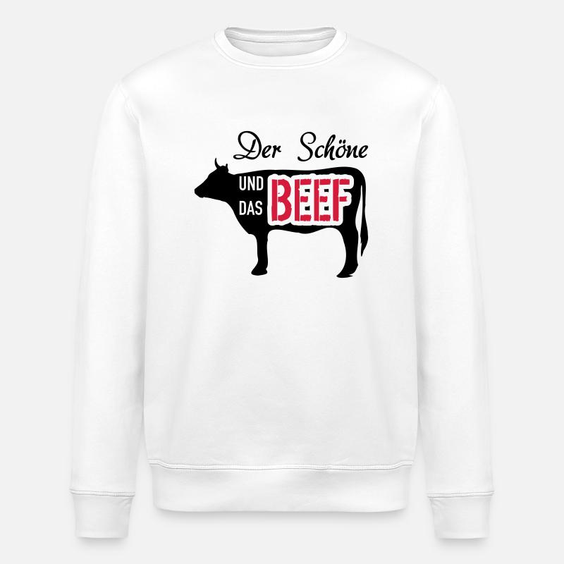 Der Schöne und das Beef - Stanley/Stella Unisex Bio-Sweatshirt ROLLER - Weiß