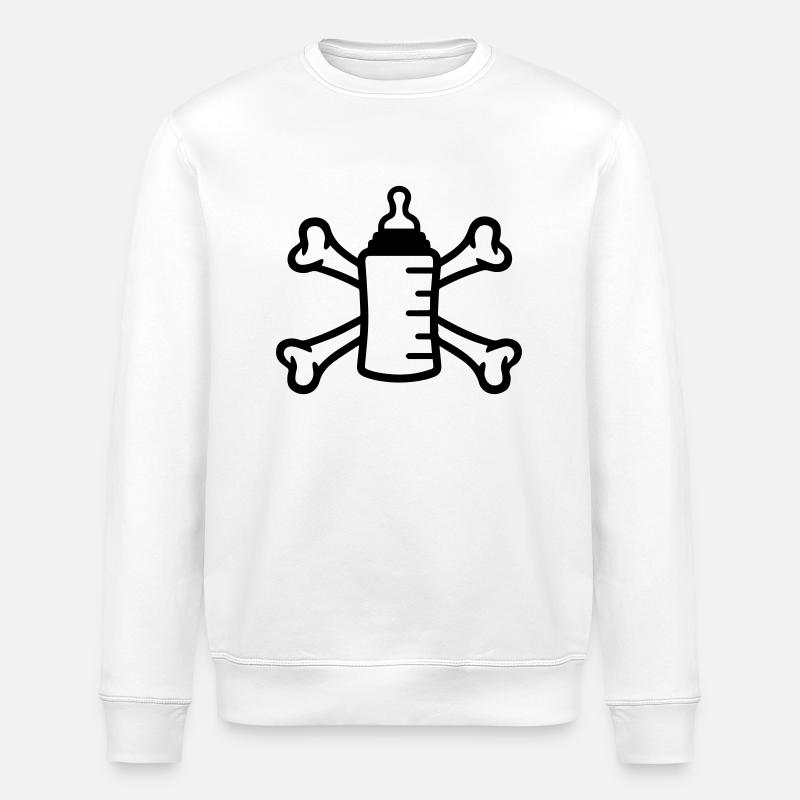 Nuckel bone - Stanley/Stella ROLLER Unisex Organic Sweatshirt - white