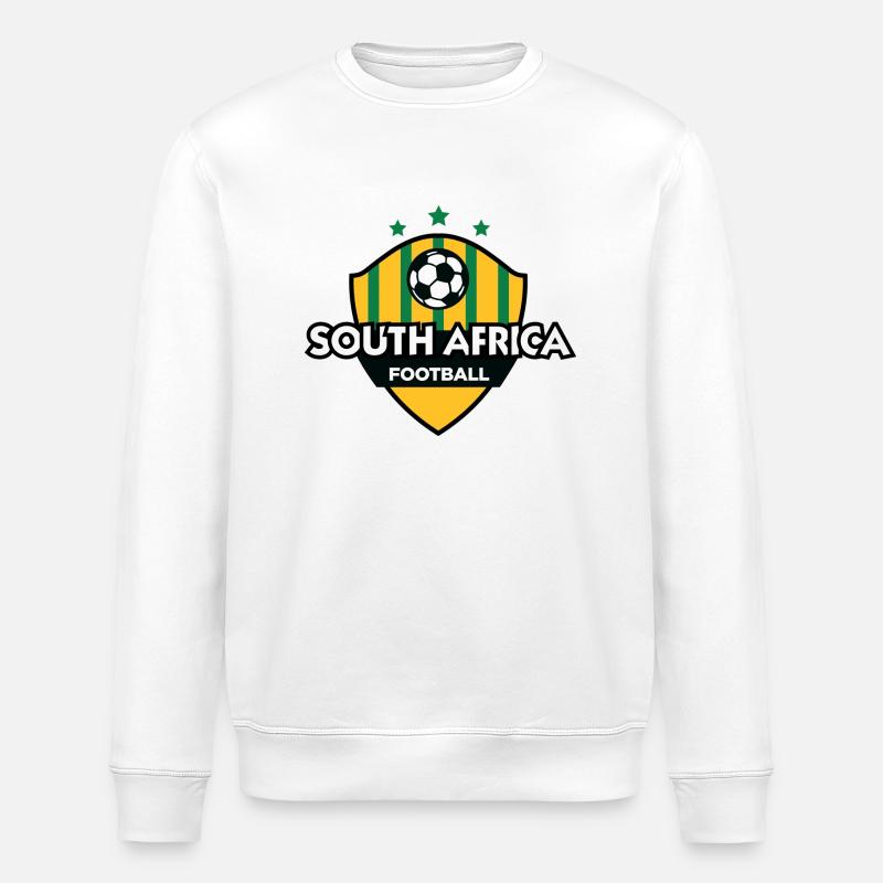 Fußball-Emblem von Südafrika - Stanley/Stella Unisex Bio-Sweatshirt ROLLER - Weiß
