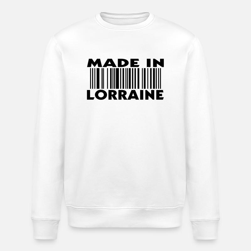 made in LORRAINE (1c) - Sweat bio ROLLER Stanley/Stella Unisexe - blanc