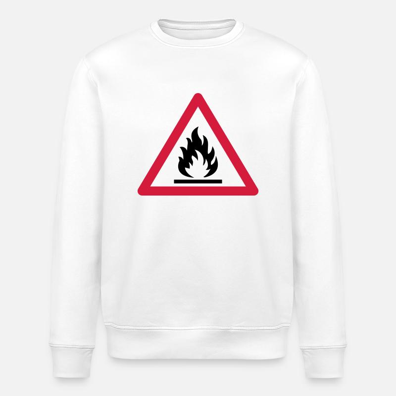 schild_feuer - Sweat bio ROLLER Stanley/Stella Unisexe - blanc