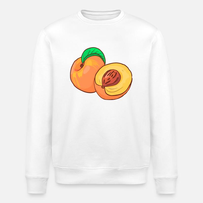 Peaches - Stanley/Stella ROLLER Unisex Organic Sweatshirt - white