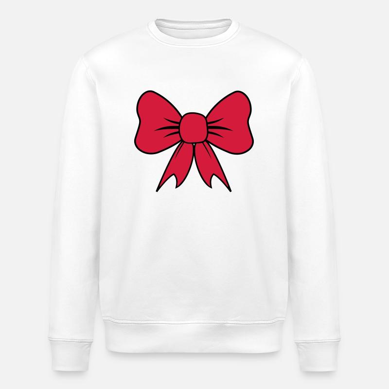 Geschenkschleife Schleife Masche - Stanley/Stella Unisex Bio-Sweatshirt ROLLER - Weiß