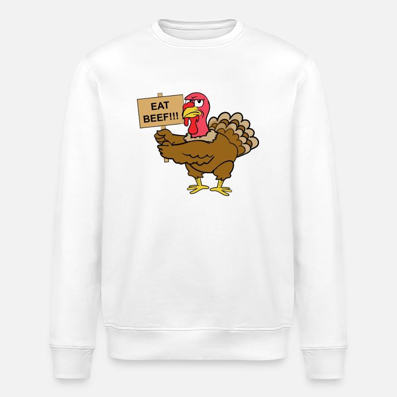 Thanksgiving Truthahn Pute - Stanley/Stella Unisex Bio-Sweatshirt ROLLER - Weiß