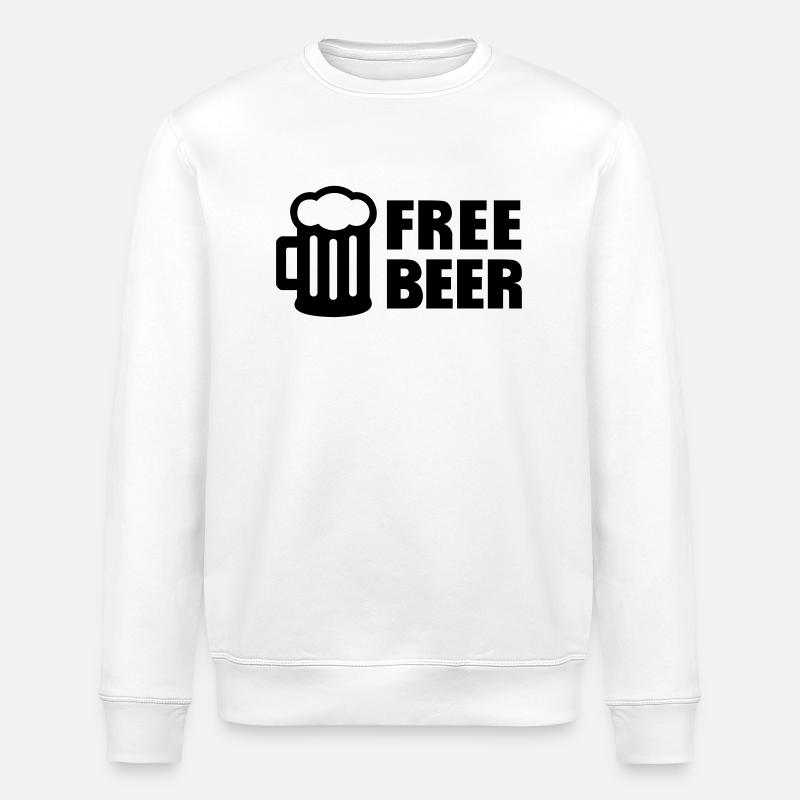 Free Beer - Sweat bio ROLLER Stanley/Stella Unisexe - blanc