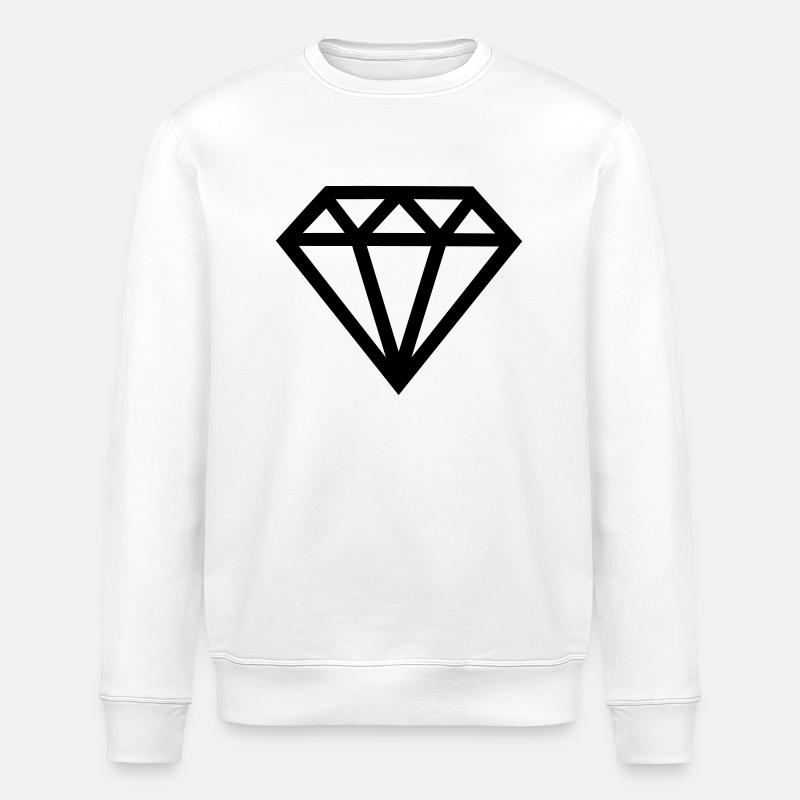 Diamant - Sweat bio ROLLER Stanley/Stella Unisexe - blanc