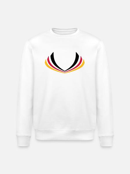 Germany stripe flag - Stanley/Stella ROLLER Unisex Organic Sweatshirt - white