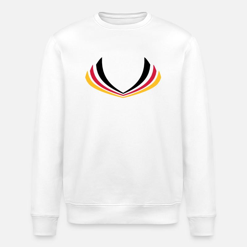 Germany stripe flag - Stanley/Stella ROLLER Unisex Organic Sweatshirt - white