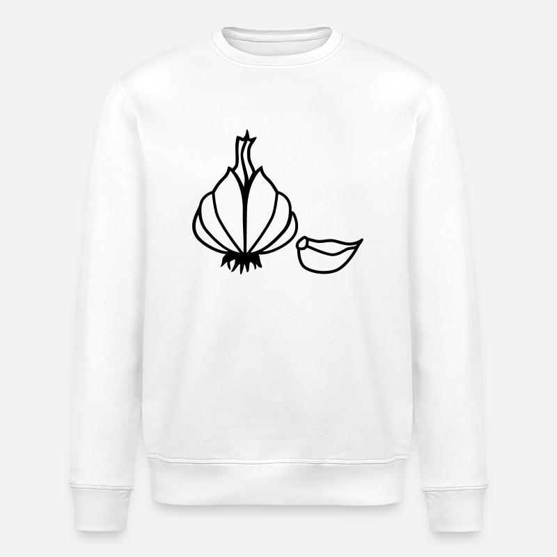 Knoblauch - Stanley/Stella Unisex Bio-Sweatshirt ROLLER - Weiß