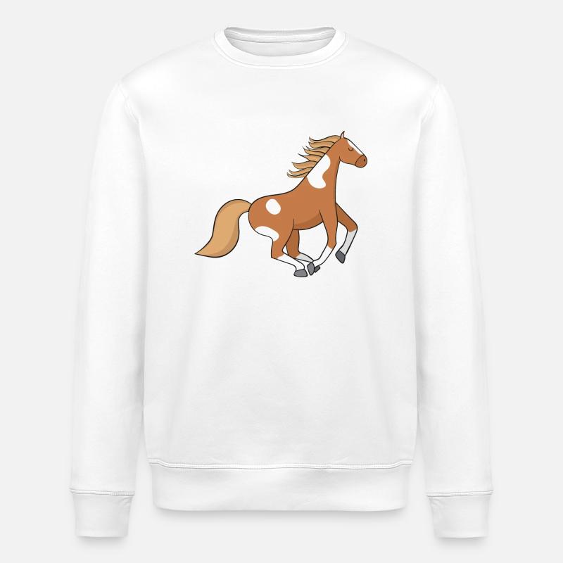 Cheval - Sweat bio ROLLER Stanley/Stella Unisexe - blanc