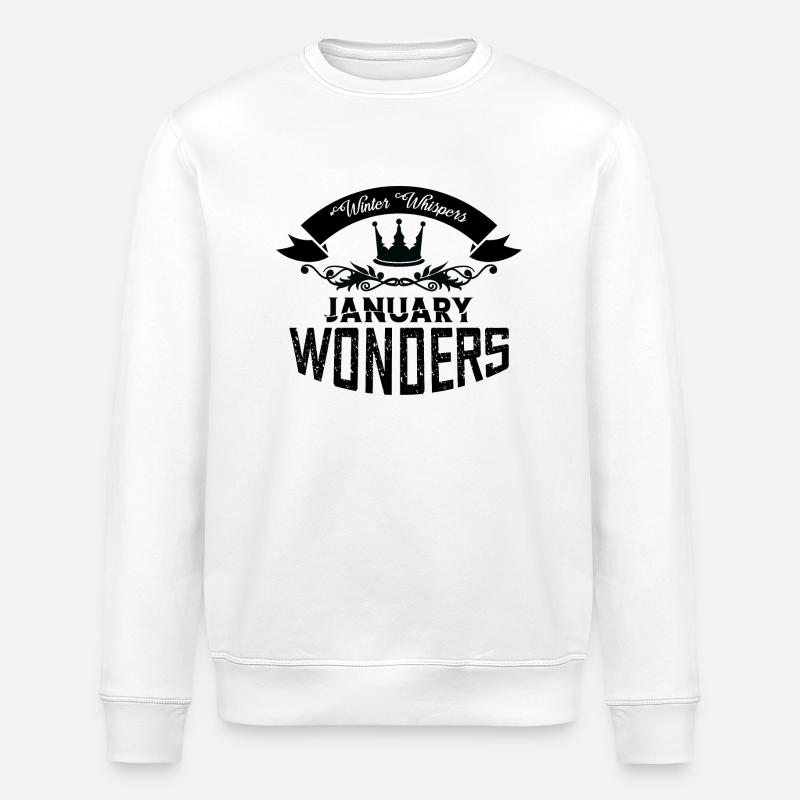 Winterirrer Januar-Wunder - Stanley/Stella Unisex Bio-Sweatshirt ROLLER - Weiß