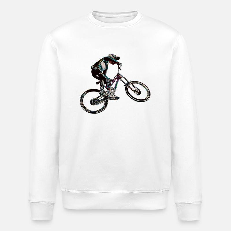 Downhill-Mountainbiken - Stanley/Stella Unisex Bio-Sweatshirt ROLLER - Weiß
