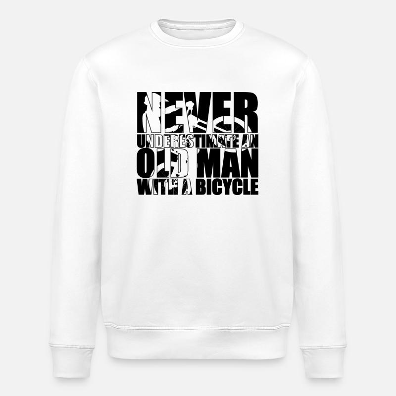 Drôle de dicton de bicyclette - Sweat bio ROLLER Stanley/Stella Unisexe - blanc