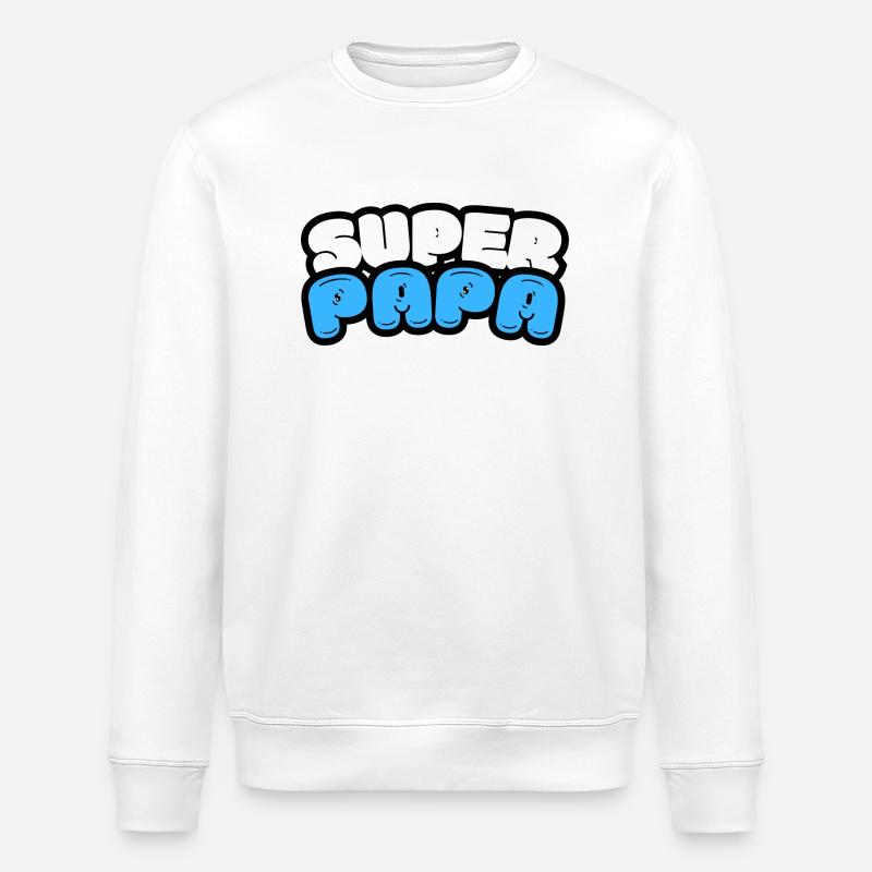 SUPER PAPA - Sweat bio ROLLER Stanley/Stella Unisexe - blanc
