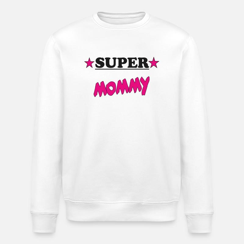 SUPER MAMA - Stanley/Stella Unisex Bio-Sweatshirt ROLLER - Weiß